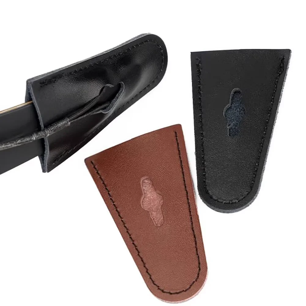 1Pair Archery Bow Limbs Tip Protection Cover Leather Guard for Recurve Longbow Takedown Bow Shooting Hunting Accessories