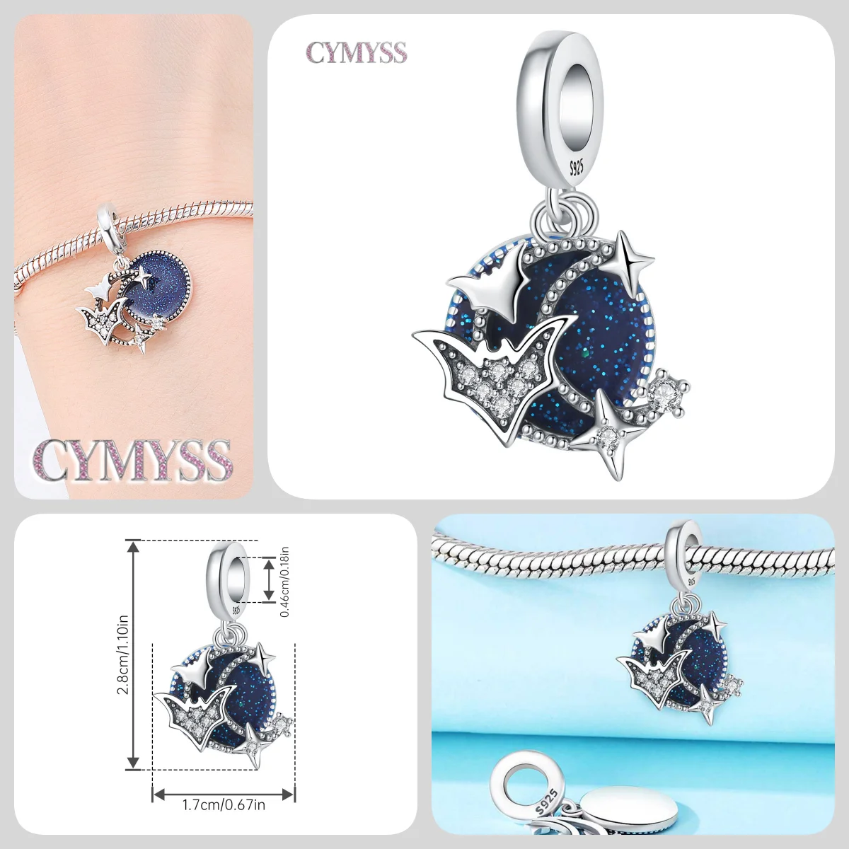925 Sterling Silber Niedlicher Kuckucksuhr-Charm Kürbis-Perlen DIY Halloween Anhänger Schmuck Geschenke für Frauen & Mädchen Halloween-Party – Detail 14