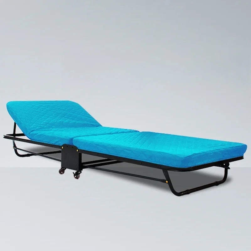Reinforced wooden boards, simple home office single nap and lunch break folding bed, double movable sponge