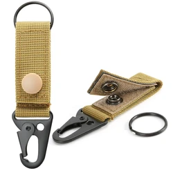 Tactische Molle Sleutelhanger Gear Keeper Nylon Riem Sleutelhanger Molle Webbing Key Clip D-Ring Grimlock Vergrendeling Voor riemen Molle Zakken