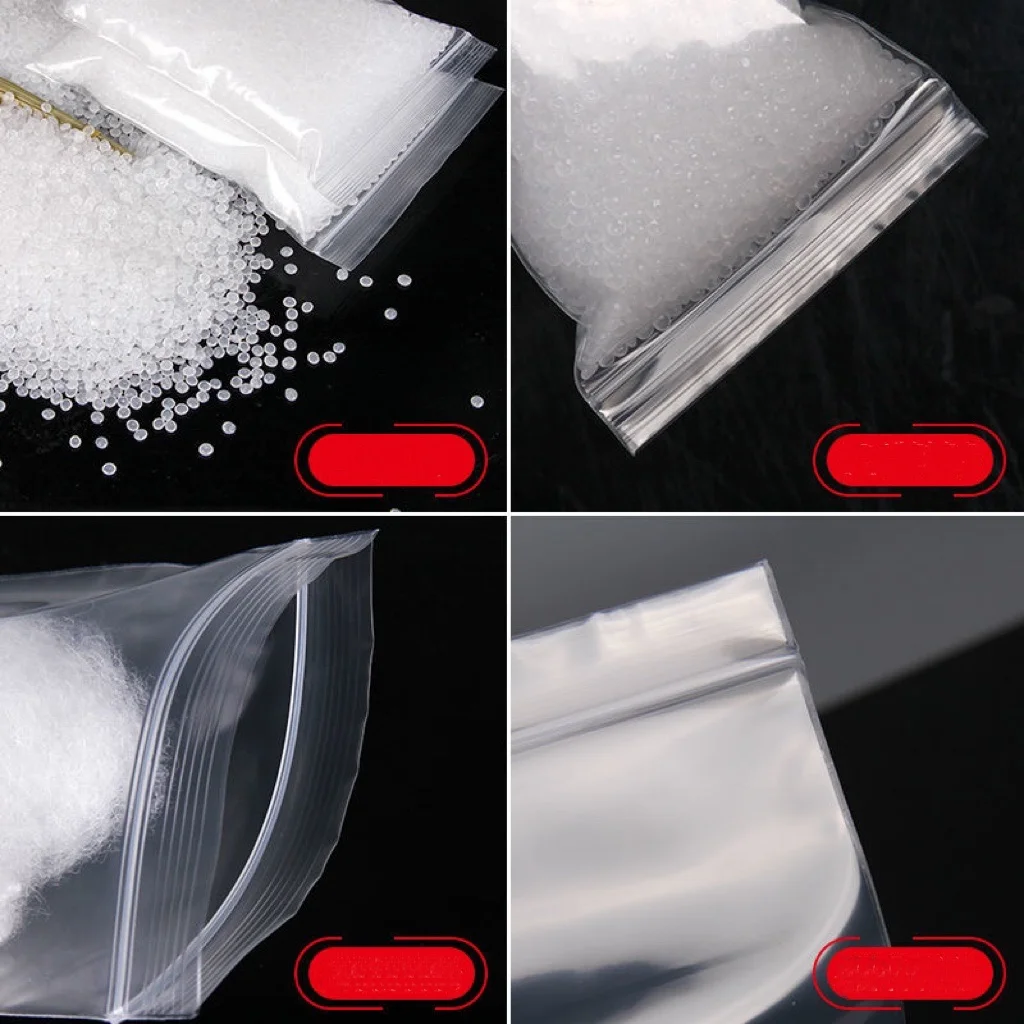 100Pcs/lot Small Zip Lock Plastic Bags Transparent Bag Reclosable Vacuum Storage Bag Clear Bags Ziplock Food Storage zip Bags 5