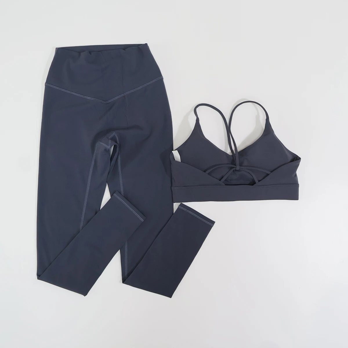 Neues Sommer-Sportset für Damen, 2-teilig, ärmellos, für Fitness und Yoga, mit hoher Taille, atmungsaktiv, eng anliegend, zweiteiliger Sportanzug für Frauen – Detail 11