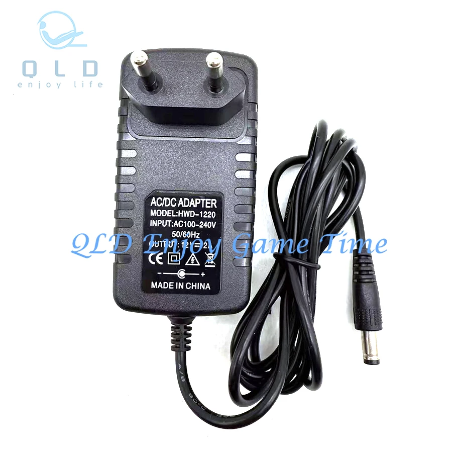 Audio Amplifier and Pandora box Power Supply Adapter, 110V-240V Input, 12V Output, US, AU UK, EU Plug, Arcade Machine Parts