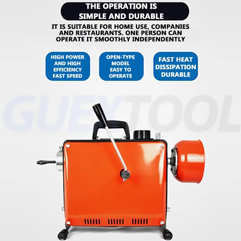 Picture 5: Electric Pipe Dredging Machine Pipe Unclogger Household Cleaning Toilet Machine Sewer Unclogger Professional Sewer Dredging Tool