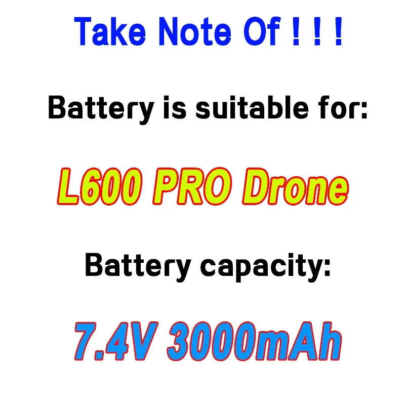 LYZRC L600 Pro Akumulator 7.4V 3000mAh 28min Żywotność baterii do oryginalnego l600 Pro RC Quadcopter L600 Akumulator do drona Akcesoria Części