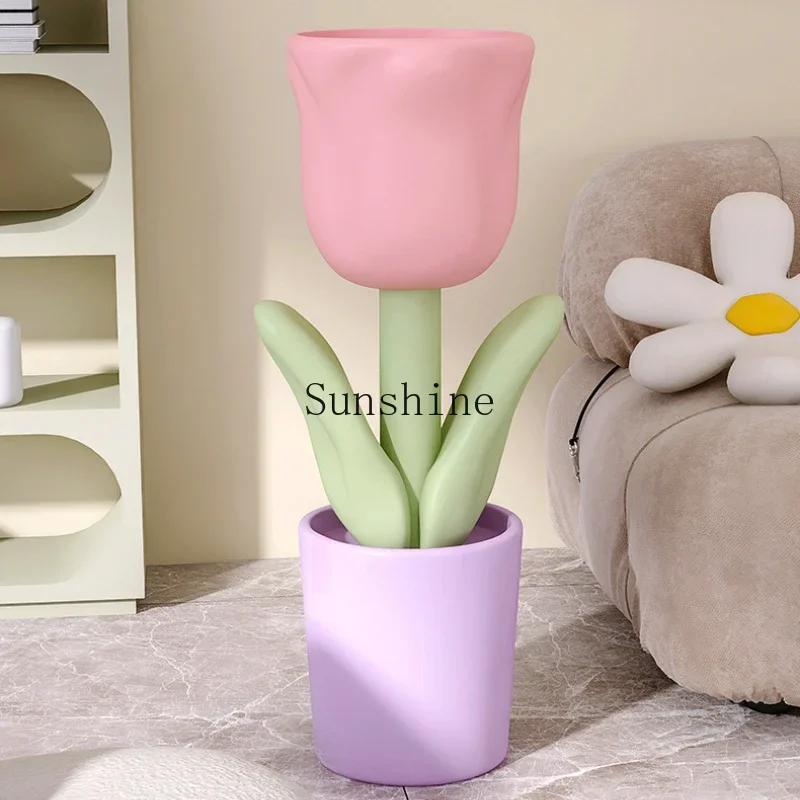 Nordic tulip floor-to-ceiling vase ornament, small fresh and large flower pot.