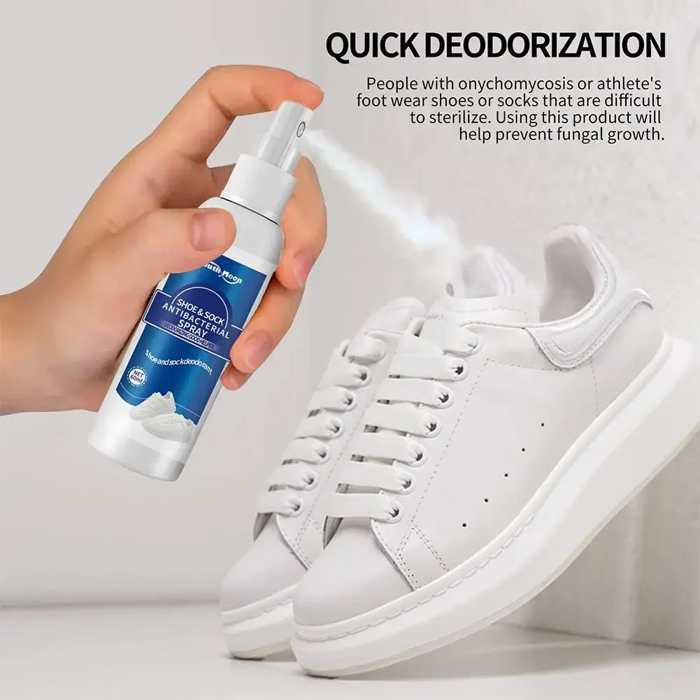 60ml Shoe Shock Antibacterial Spray Foot Odor Shoes Stink Freshener Socks Odor Remover Spray Refresh Antiperspirant