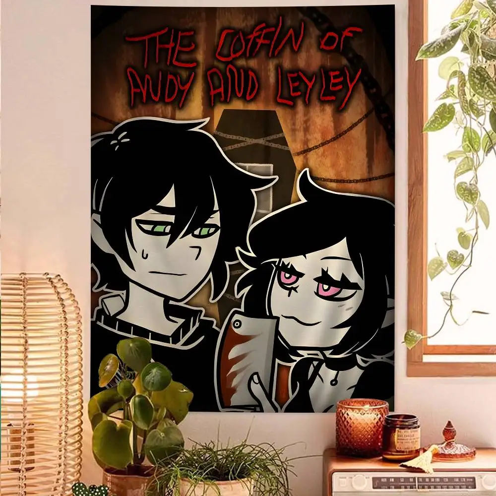 Game The Coffin Of Andy And Leyley Cartoon Tapestry Art Science Fiction Room Home Decor Wall Hanging Home Decor