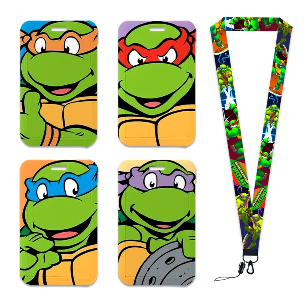 

Cartoon Anime Turtles Lanyard For Keys Chain Id Credit Card Cover Bus Card Holder Charm Badge Holder Personalized Accessories