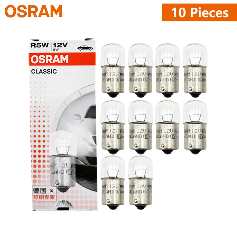 OSRAM Original R5W Car Signal Bulb Standard Interior License Plate Door Light OEM Auto Lamp 12V 5W 5007 Wholesale 10 Pieces