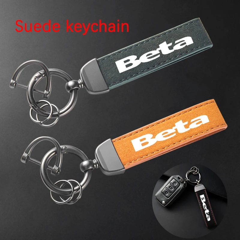 

For Beta Evo 250 300 80 Junior Senior RR 125 200 350 390 430 450 480 2T SM 4T LC 50 Enduro Suede Keychain Motorcycle Key Ring