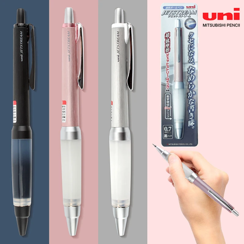 

Uni Ballpoint Pen SXN-1000 Anti-fatigue Push Action Gel Pens 0.7mm Metal Barrel Jetstream Soft Grip Rubber Pens for Writing