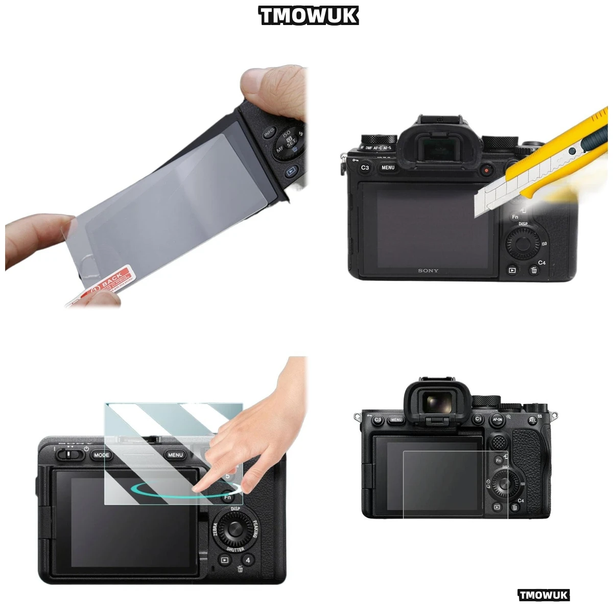 

For FX3 FX30 ZV1 ZV1-E10 A9 A9II 9H Hardness Tempered Glass Screen Protector Smudge-Free LCD Film