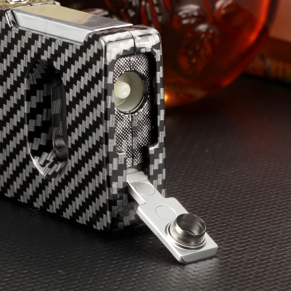 Luxury Cigar Lighter Butane Gas 1 Torch Butane Gas Jet Blue Flame Lighters With V Cigar Cutter Puncher