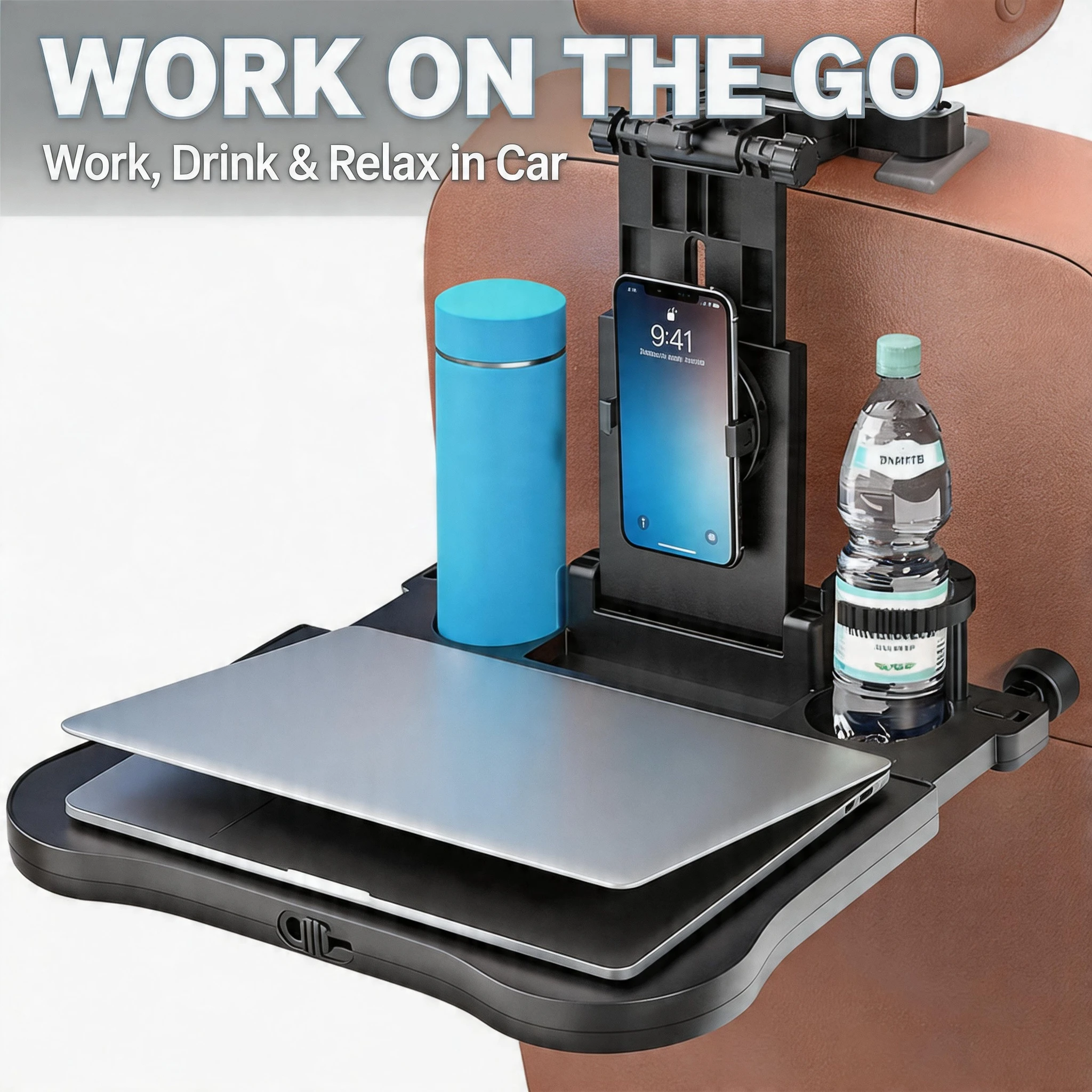 

Car Seat Back Tray Table for Kids Foldable Cup Holder Travel Tray Rear Passenger Seat Car Food Trays for Eating Car Desk