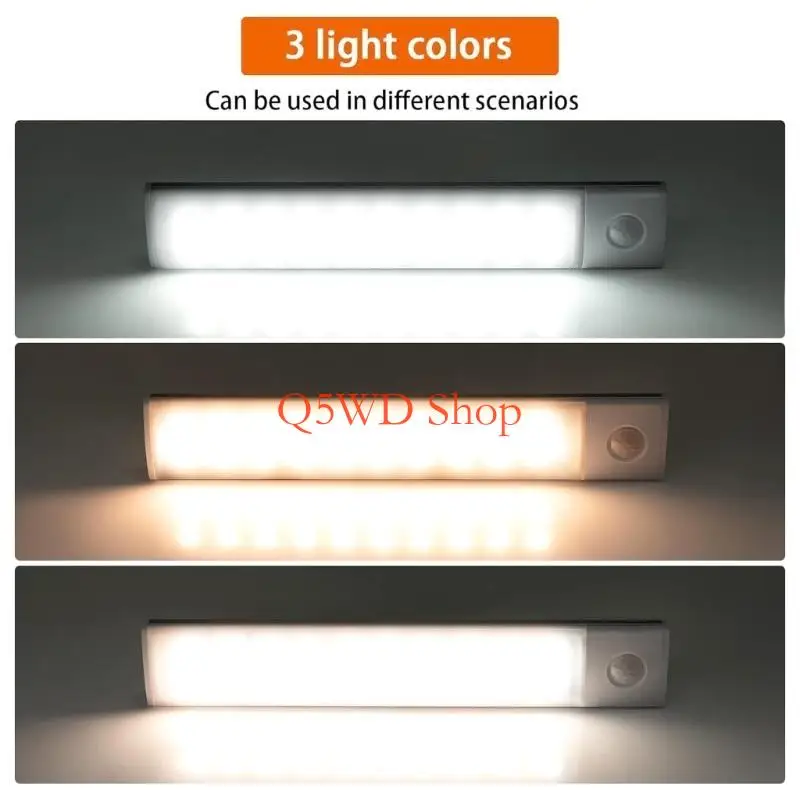 Q5WD LED Under Cabinet Light with Motion and Base Plastic Texture