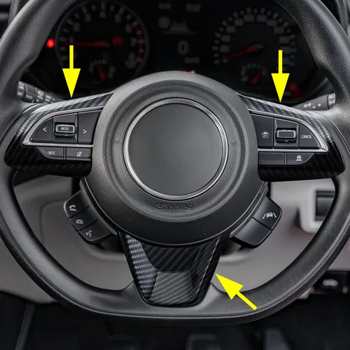 Para 2017-2026 Suzuki Swift MK3/MK4 Jimny cubierta de interruptor de volante de fibra de carbono accesorios de embellecedores 2025 2024 2023 2022 2021