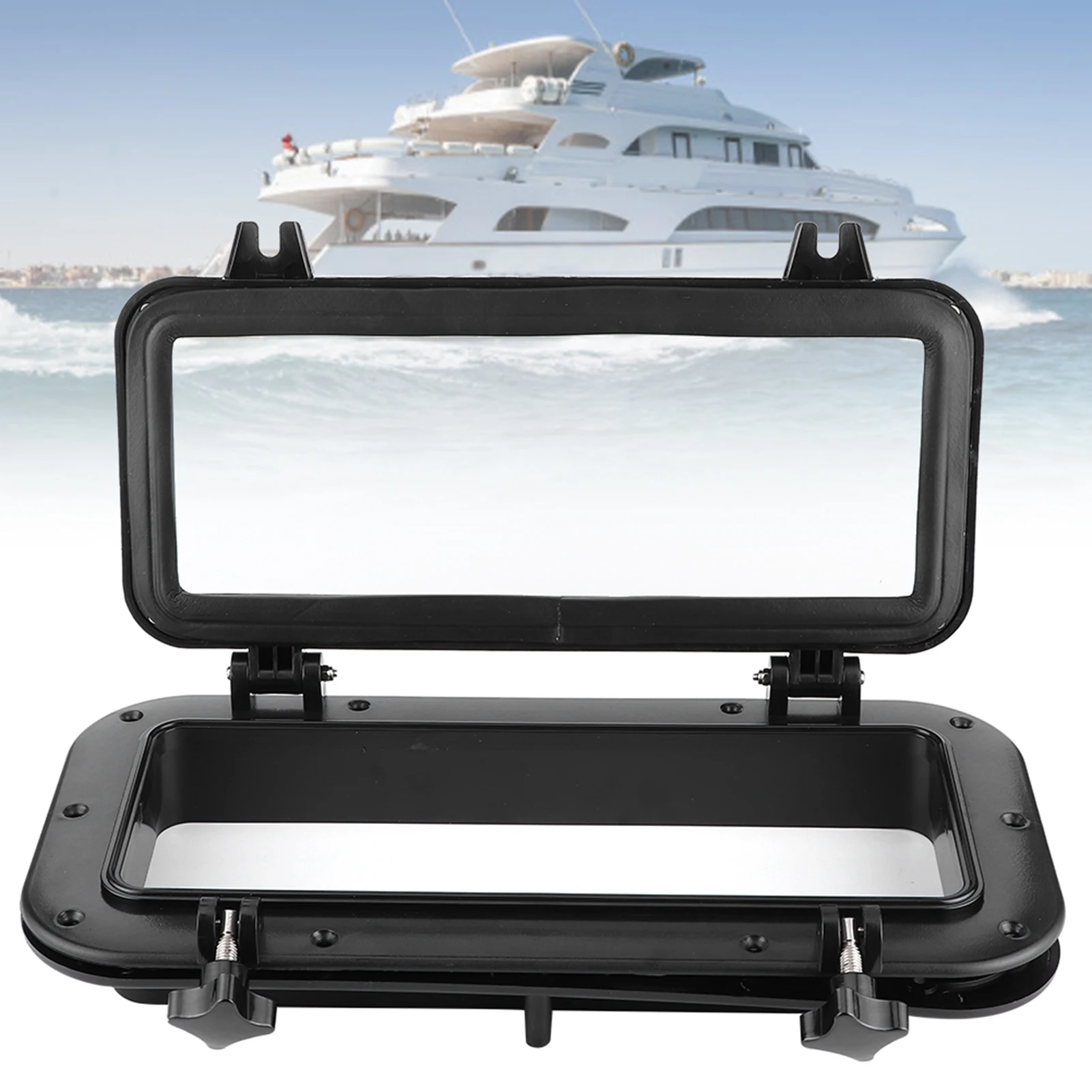 

400*200mm Rectangular Boat Porthole Opening Portlight With Tempered Glass Anti‑ultraviolet Boats Marine Accessories