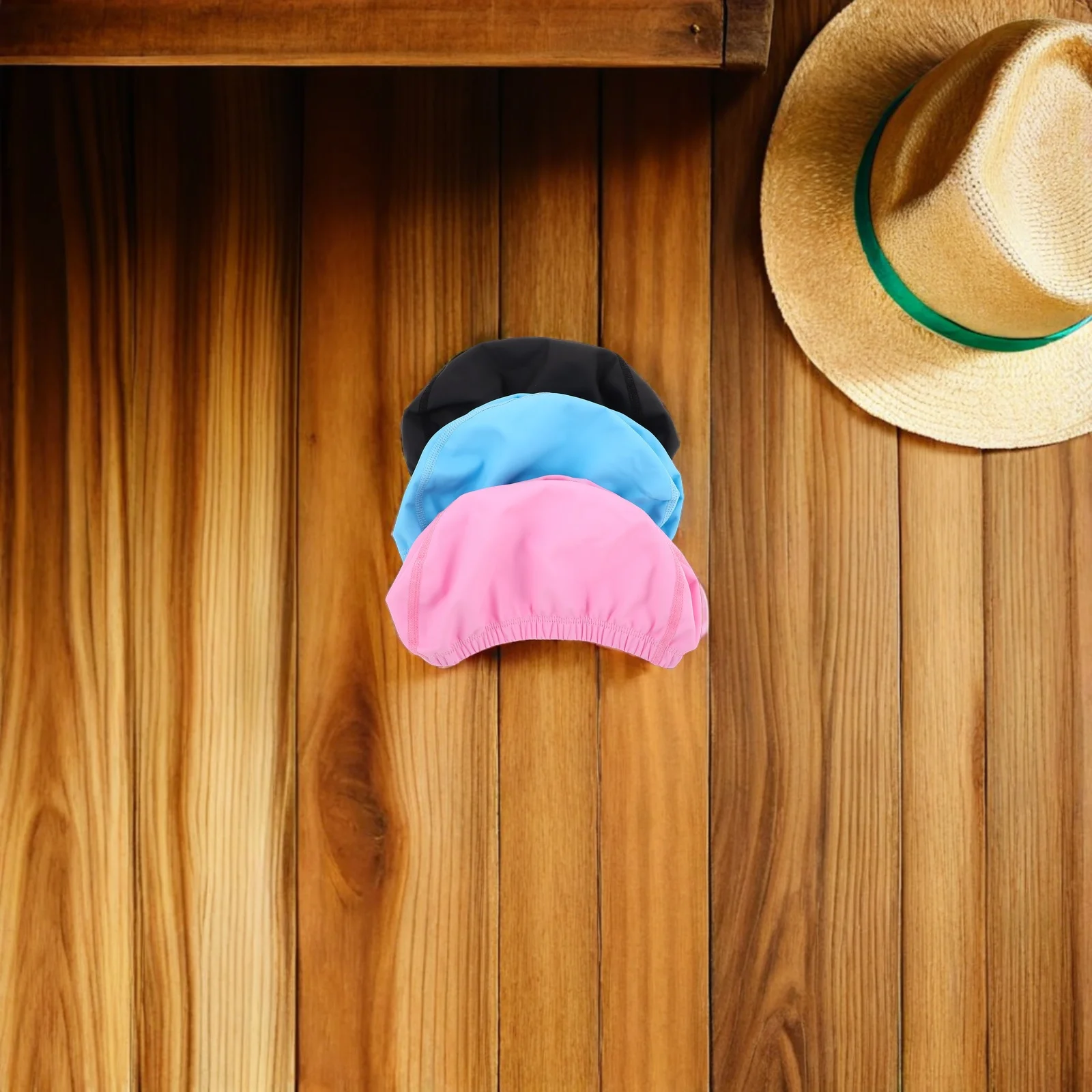 3 قطع من قبعة السباحة المقاومة للماء من البولي يوريثان للرجال والنساء، مضادة للانزلاق، مريحة ومرنة مناسبة لحمام السباحة والشاطئ والأنشطة المائية، قبعة مقاومة للماء #6