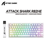Teclado Magnético con Cable ATTACK SHARK R82 HE RGB 8KHz con Precisión RT de 0.005mm, Compatible con RT/Snap Tap/DKS/MT/TGL