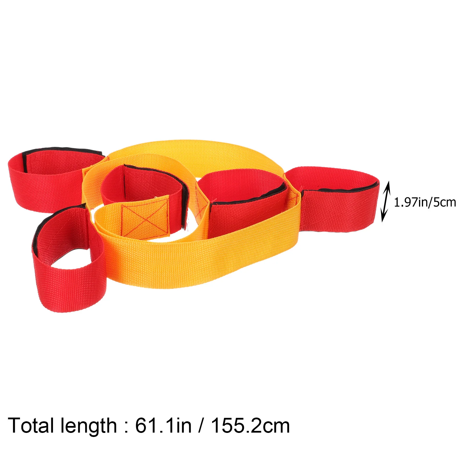 2 قطعة العصابات سباق أرجل سميكة مقاومة للاهتراء الساق الأشرطة للألعاب في الهواء الطلق العمل الجماعي التدريب المحمولة لعبة لوازم مشرق