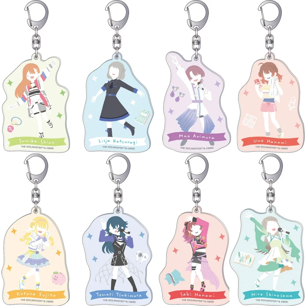 Аниме-idolm-@-ster-акриловый-брелок-подвеска-сумка-автомобильный-брелок-аксессуары-телефон-акриловые-брелоки-Декор-подарок