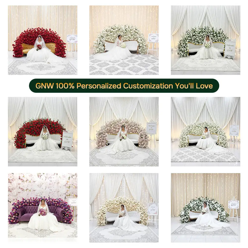 Luxury Wedding Decorations Real Touch Silk Feel Artificial Flower Runner Sofa Backdrop Centerpiece For Events