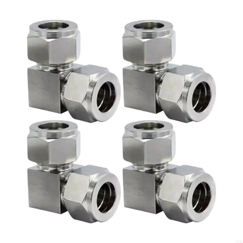 

37me 4pcs 90 -градусные стальные сжатие локоть дюйма коррозионной газостойкой разъемы Простой инсталляции для трубопровода