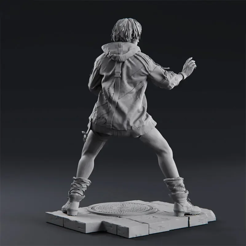 1/24  1/18  Resin Model Kit Game Boxing Fighting Girl  Figure Unpainted No Color RW-1339