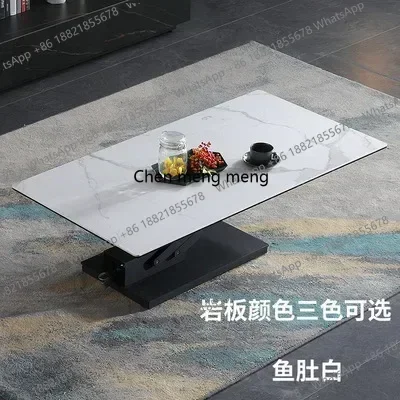 Table basse relevable, double usage, multifonction, moderne, simple, pour petit appartement, salon, style italien minimaliste, rock.