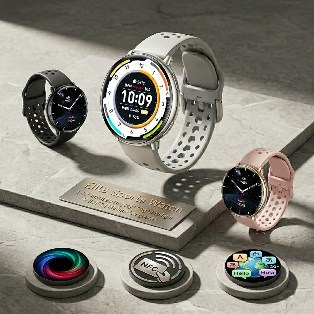 HD21 Smart Watch 1.43 Inch AMOLED NFC 5.4 Bluetooth Waterpro