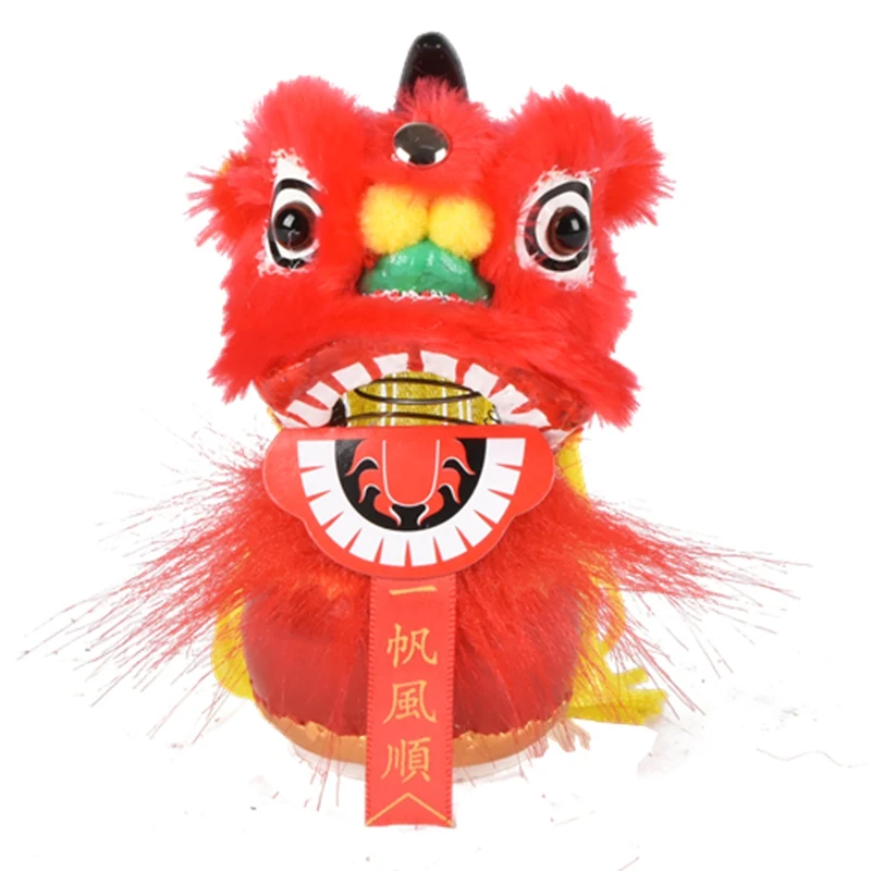 Lion Dance Decoration Mini Small Head Handmade Chinese Style Gift Crafts