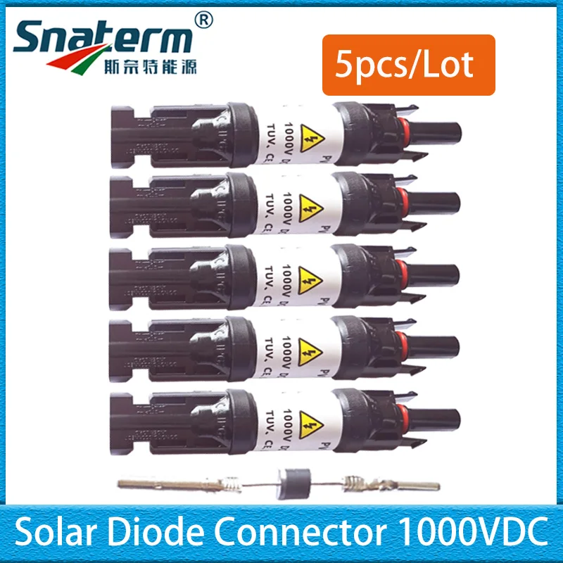 Newly 10A 15A 20A 30A Solar DC Diode Plug Connector For PV System Solar panel Parallel Connection protection use