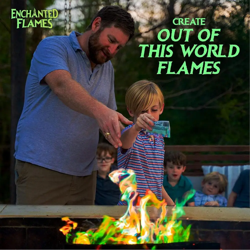 12-Pack Color-Changing Fire Starters, Ideal for Campfires, Pit Grills, and Outdoor Fireplaces, Long-Burning, Safe, and Non-Toxic