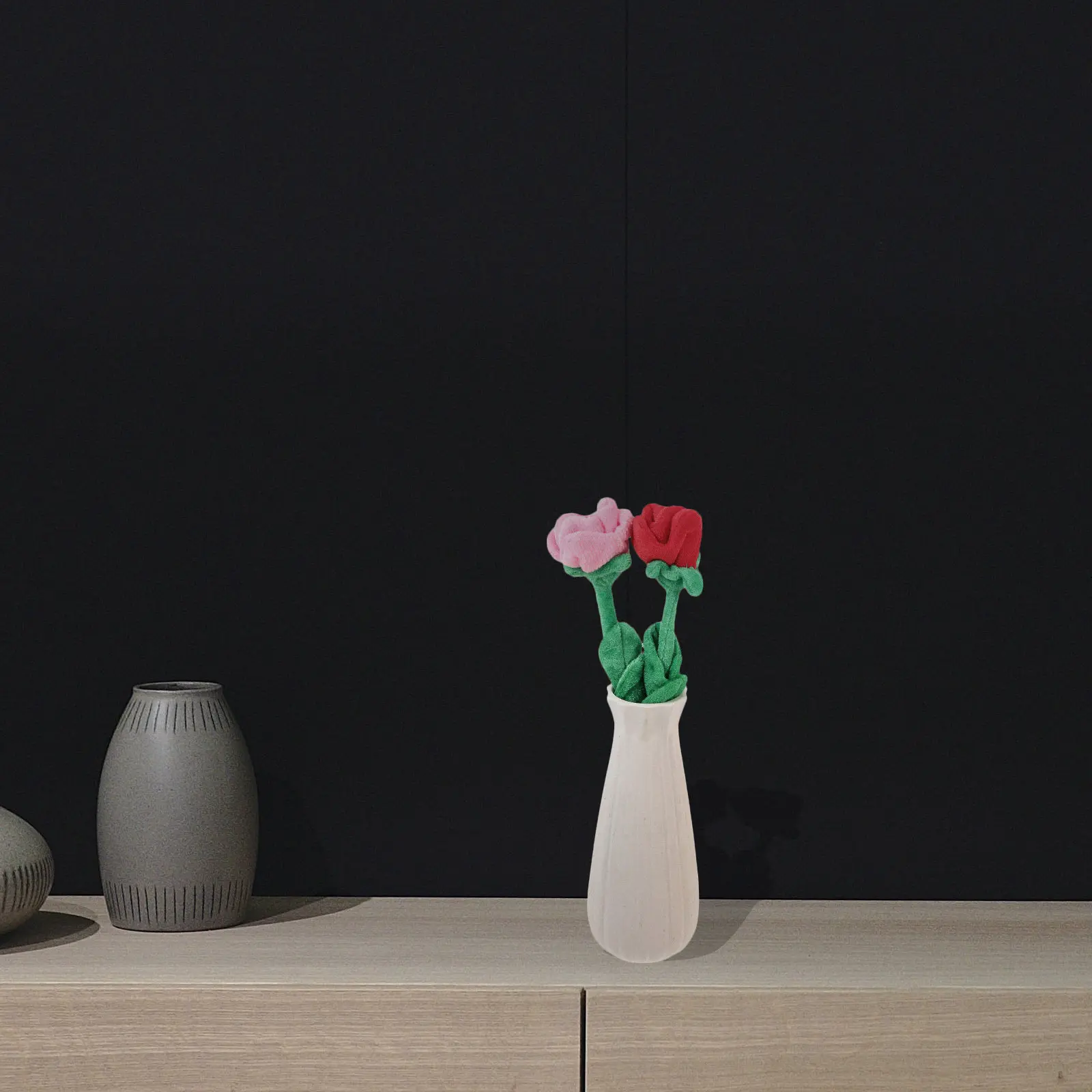 

8Pcs Artificial Rose Bendable Stem Flower Bouquet Stress Relief Home Decorative Fake Rose Arrangement Flower