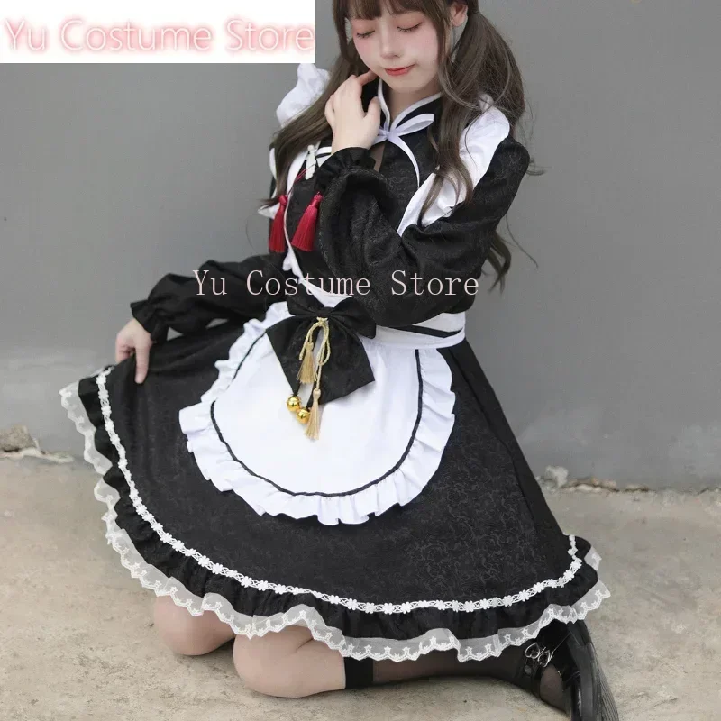 

New Chinese Style Jacquard Lolita Dress Maid Clothing Plus Size Maid Clothing COS Suit Lolita Dress for Girl Kawaii Dress 2025