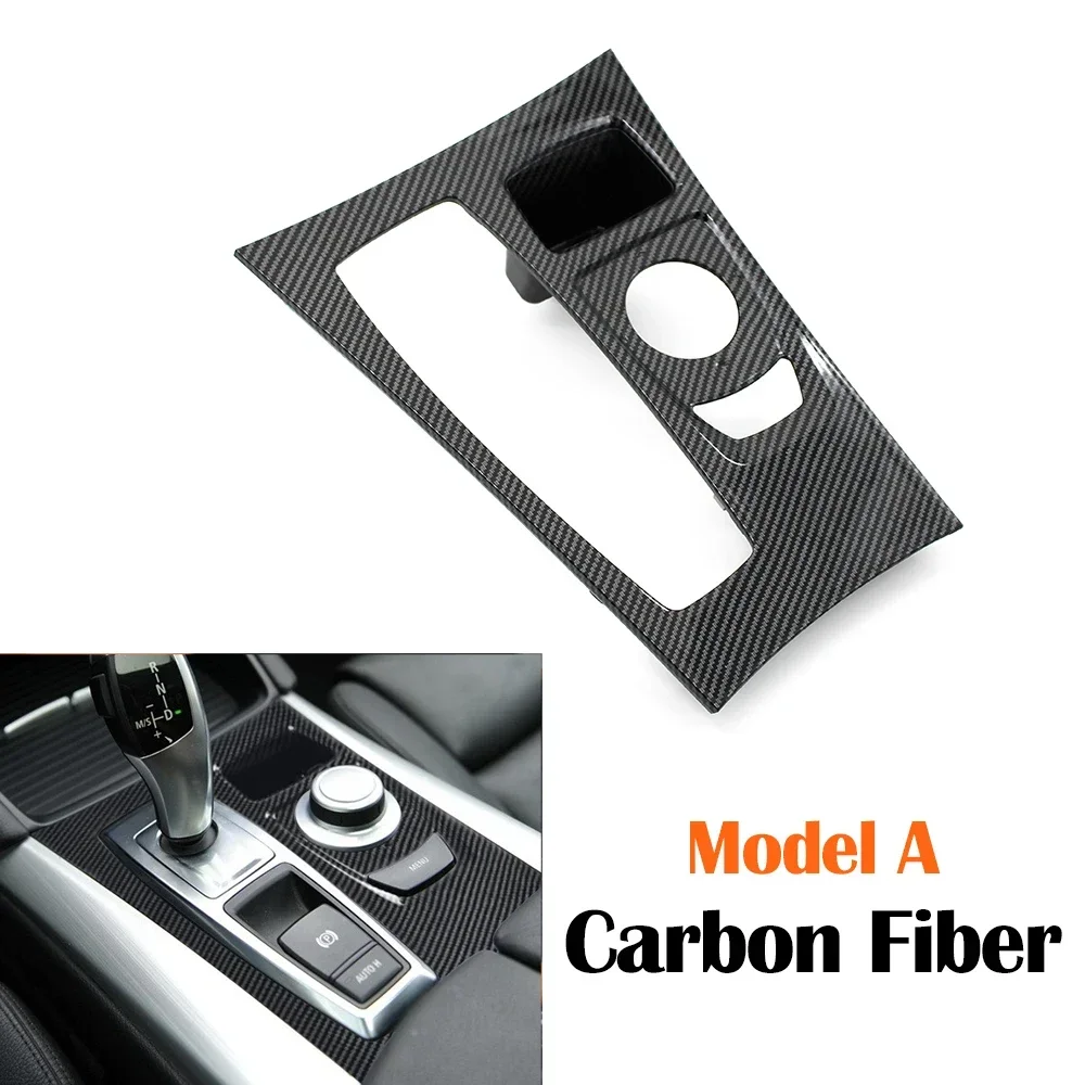 

Автомобильная центральная консоль из углеродного волокна, крышка переключения передач, накладка на панель для BMW X5 X6 E70 E71 E72 2007-2013 LHD 51166954947 51169164485