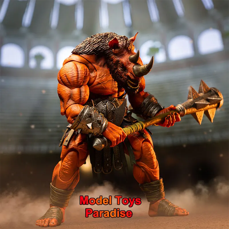 1/12 Scale Male Soldier Red Rhinoceros Anime Rhinoceros Bigfoot Monster Full Set 6inch Action Figure Collectible Toys Gifts