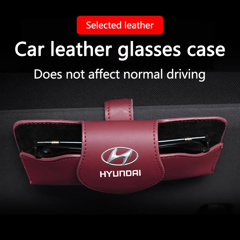 Car Sun Visor Glasses Box Sunglasses Organizer Clip Multifunction For Hyundai Ioniq Sonata Elantra Solaris Creta Accent SantaFe