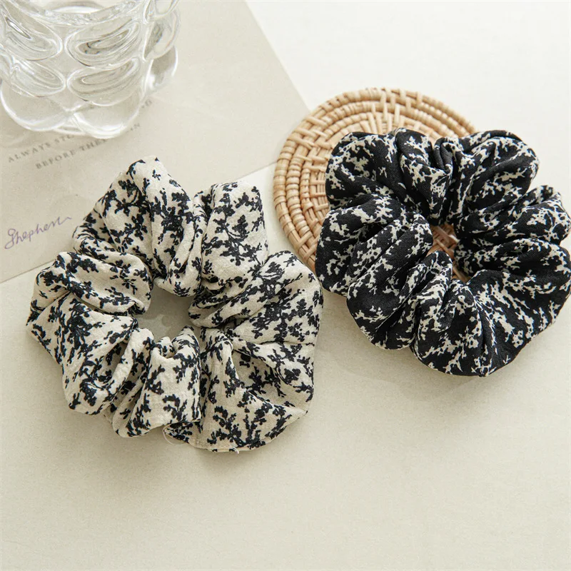 Korean New Simple Light Luxury Fashion Senior Feeling Flower Fabric Large Intestine Elastic Band Accessories Scrunchies Hair Tie