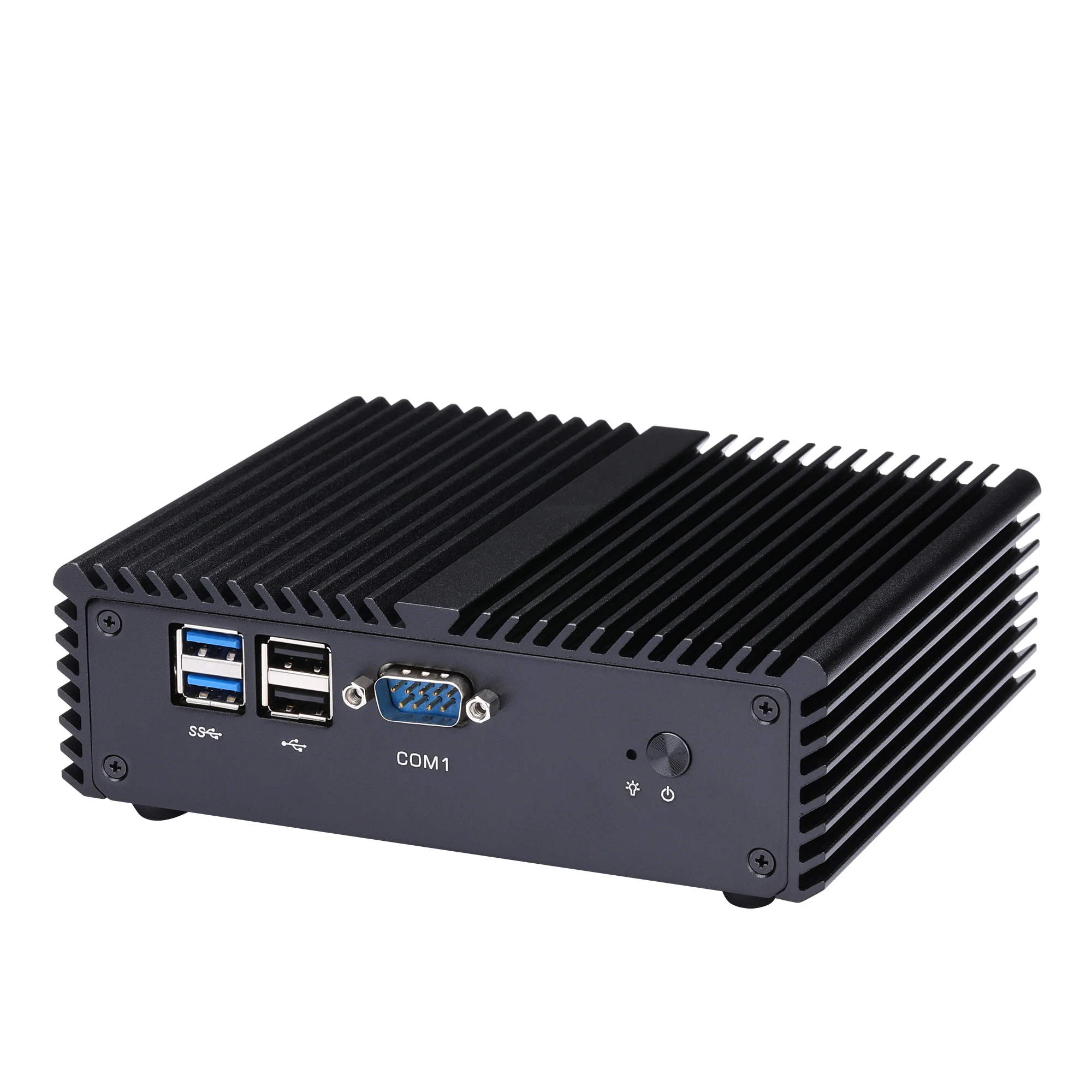 Fanless Mini-pc met laag vermogen M.2 WiFi Sim-kaart Intel Broadwell Celeron 3215U Core i3 5005U Dual Core 2 LAN 4 COM Industriële pc