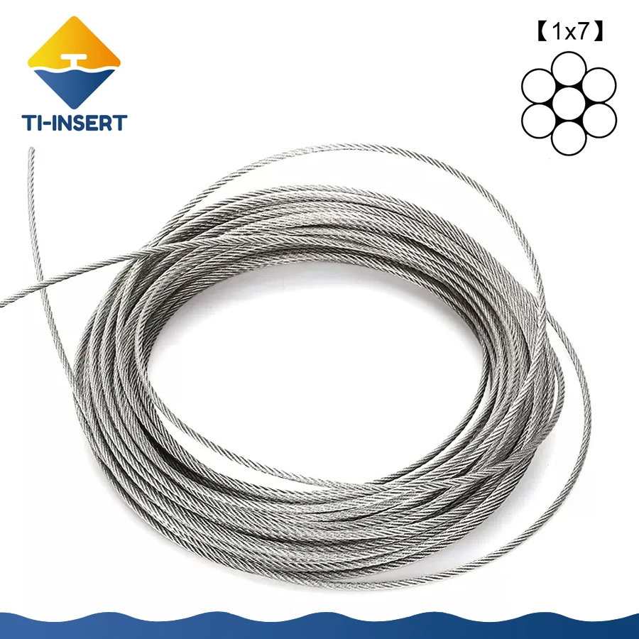 

【1x7】0.4mm Wire Rope 100 Meters , 304 Stainless Steel Ultra-fine Ropes ,J001