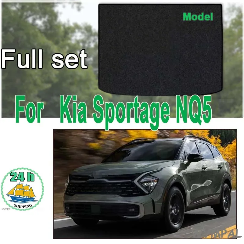 

Velour mats Car Rear Trunk Mat For Kia Sportage NQ5 LWB 2021 2022 2023 2024 Boot Cargo Liner Tray Trunk