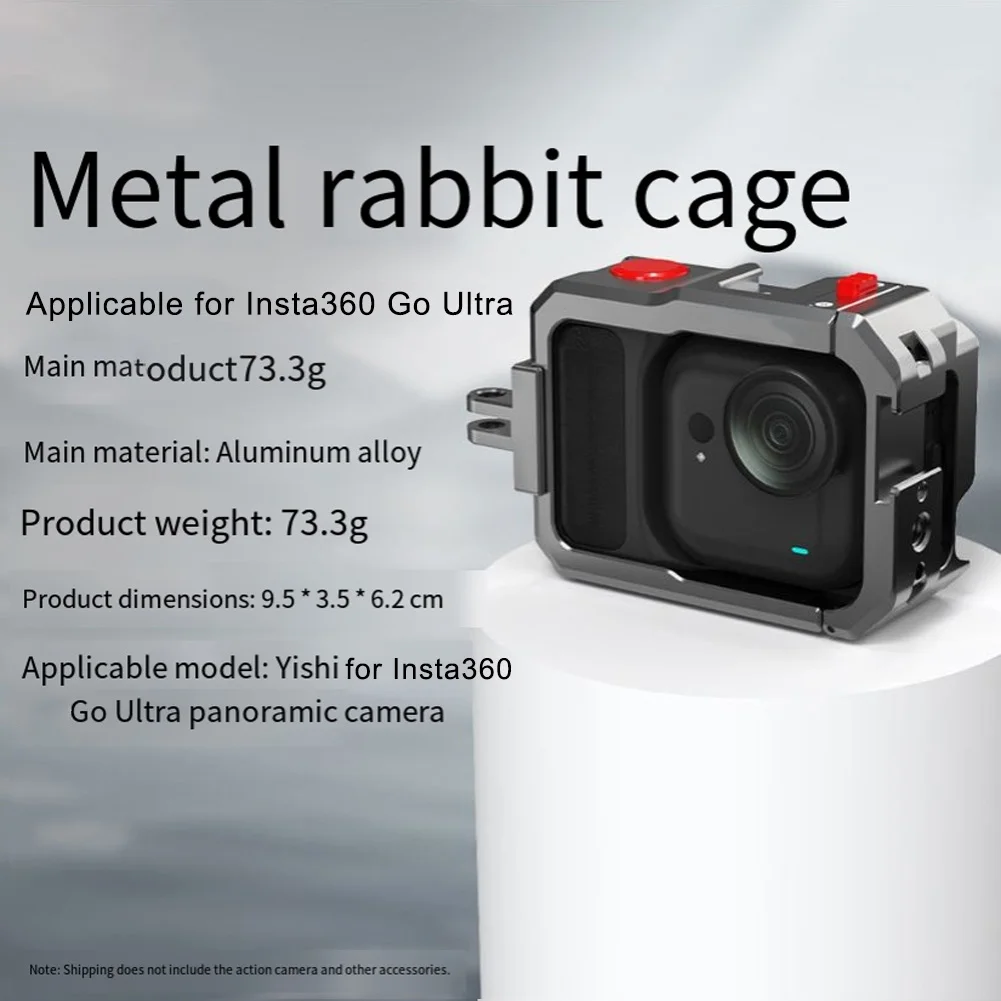 1 قطعة كاميرا واقية الحدود المعدنية الإفراج السريع حماية الإطار ل Insta360 الذهاب الترا عمل قفص الكاميرا الملحقات #3