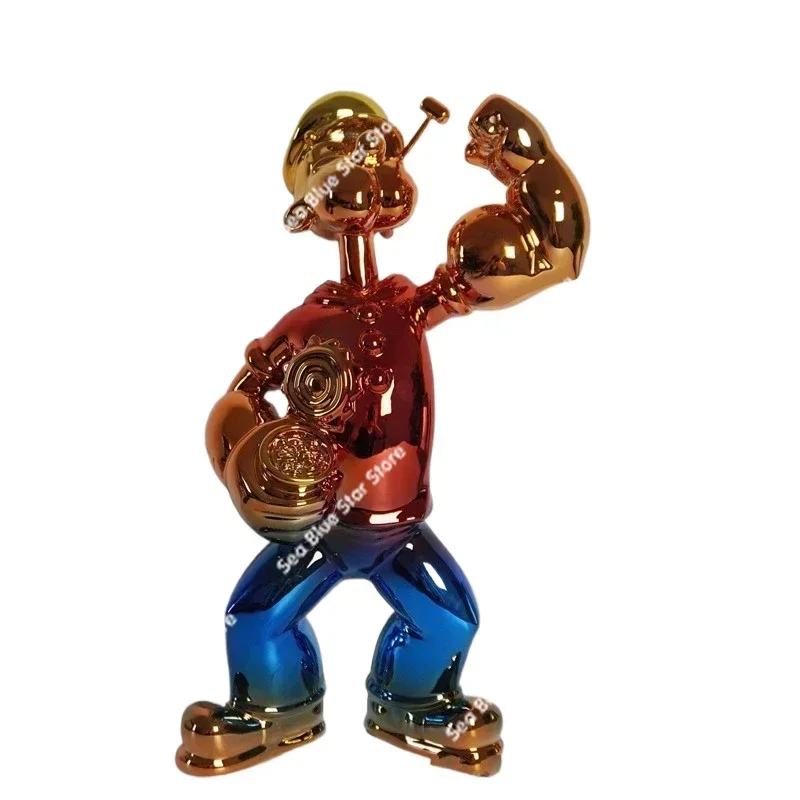 Hot Selling Sculpture Popeye Crafts Cartoon Jewelry Entrance TV Cabinet Creative Home Furnishing Company Ornament Gifts