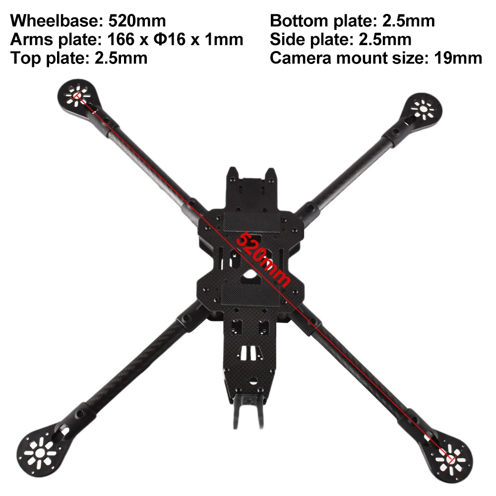 FPV 프리스타일 프레임 키트, 쿼드콥터 프레임, RC DIY FPV용, 9IMOD, 13 인치, 520mm