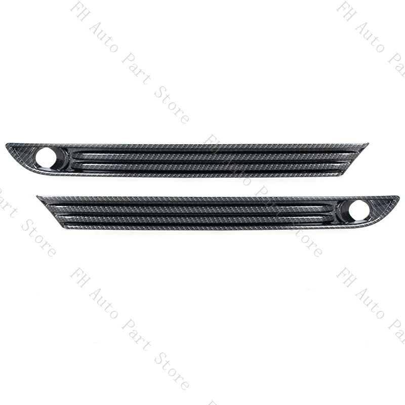 1Pair Carbon Fiber Front Bumper Foglight Fog Lamp Trim Sticker Frame Cover Grille For Mazda CX-5 CX5 2017 2018 2019 2020 2021