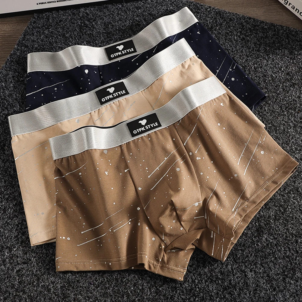 

Comfortable Printed Boxer Panties Panties Cotton Sleepwear Beige Men Boxer Shorts Brand New Condition Classic Theme