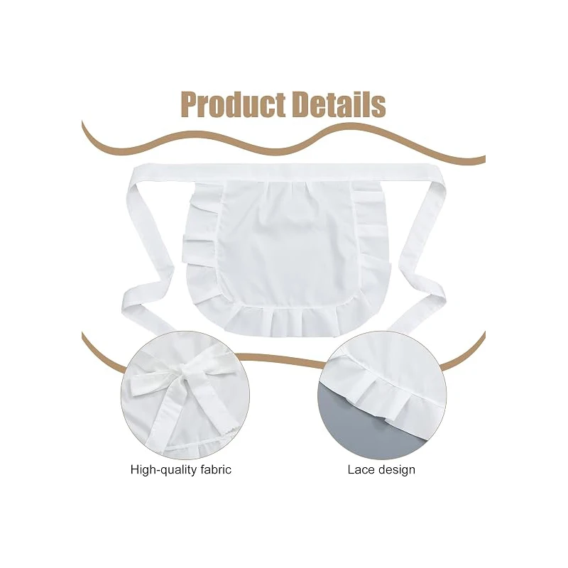 Adjustable Polyester Half Apron for Cooking and Crafting