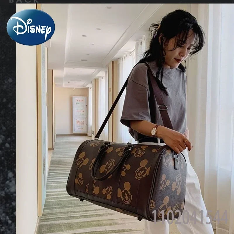 Disney-bolso de viaje de Mickey Mouse para mujer y hombre, bolsa de equipaje Unisex de gran capacidad, de diseñador de lujo, para gimnasio, a la moda